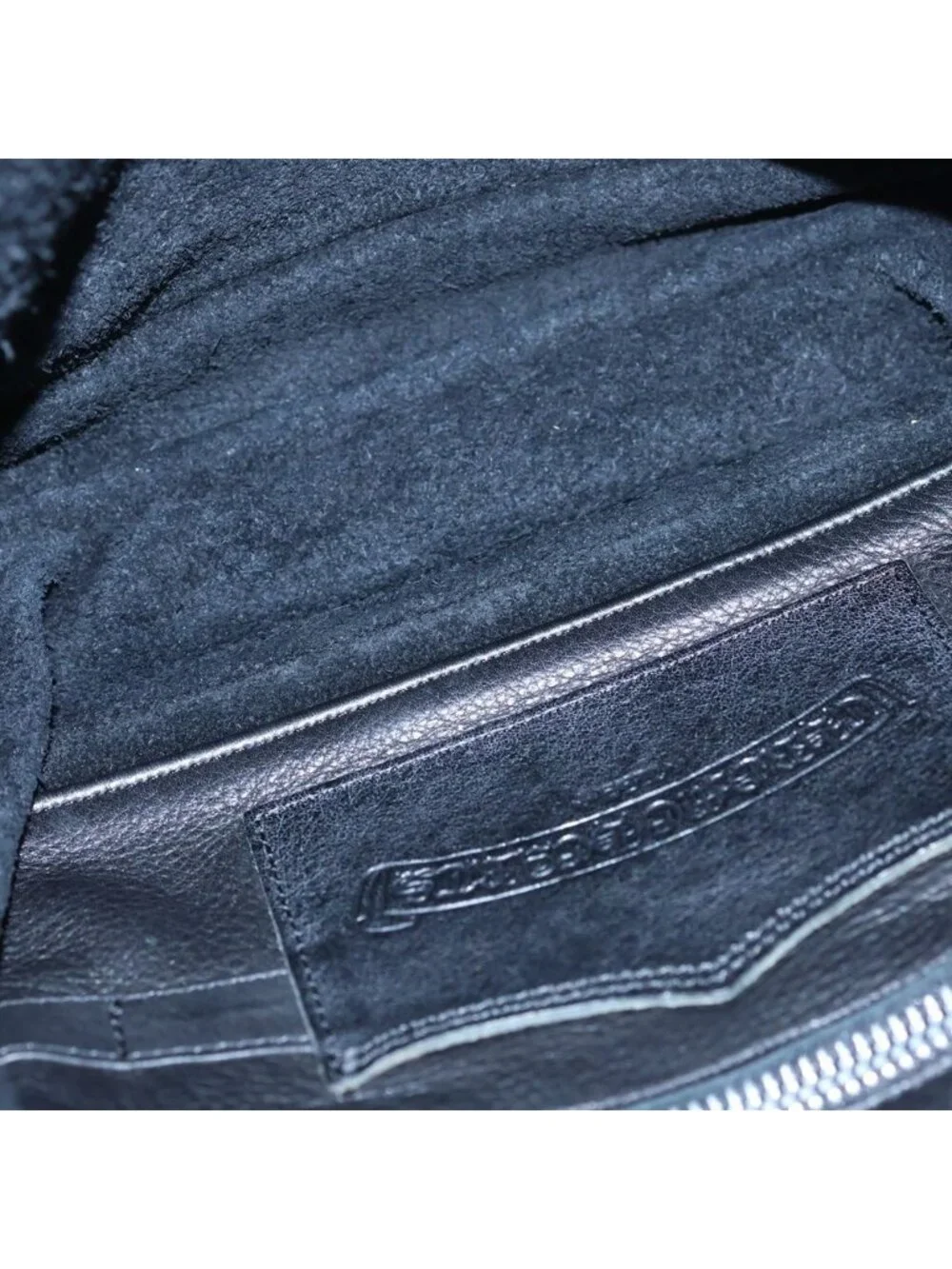 Chrome Hearts Shoulder Bag Tiny Gunslinger Strap Leather Black